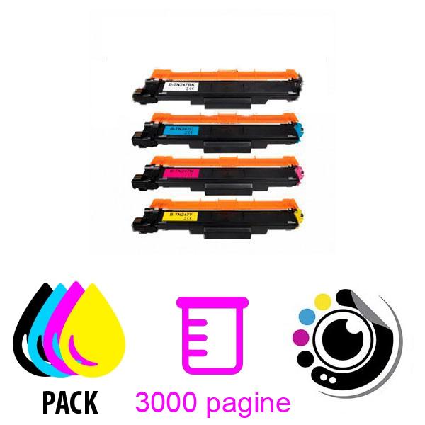 Pacco da 4 Toner Compatibili Brother TN243 / TN247