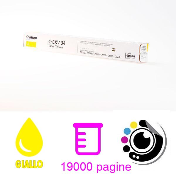 Toner Originale Canon C-EXV34 Giallo 3785B002