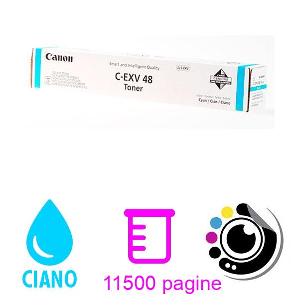 Toner Originale Canon C-EXV48 Ciano 9107B002