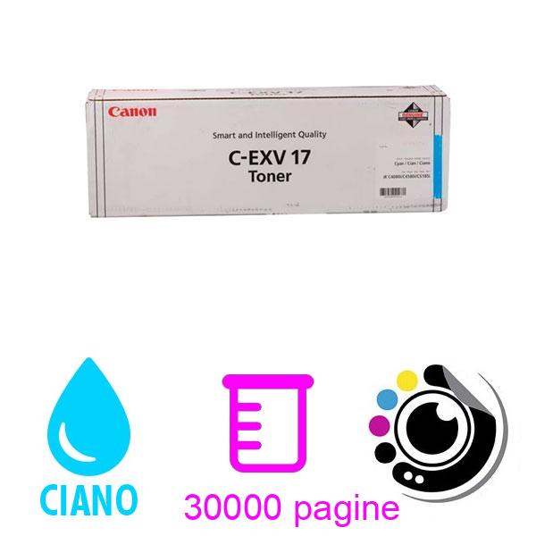 Toner Originale Canon C-EXV17 Ciano 0261B002