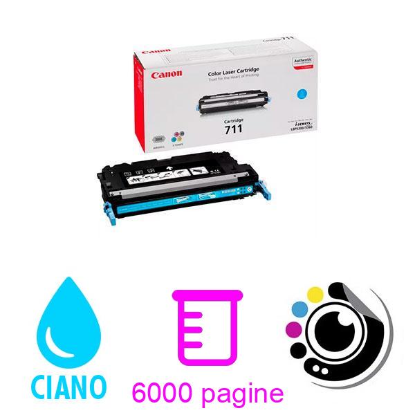 Toner Originale Canon 711 Ciano 1659B002AA