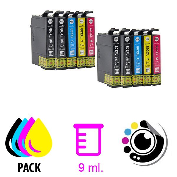 Pacco da 10 Cartucce Compatibili Epson 603XL