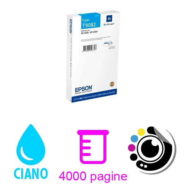 Originale Cartuccia Epson T9082XL Ciano C13T908240