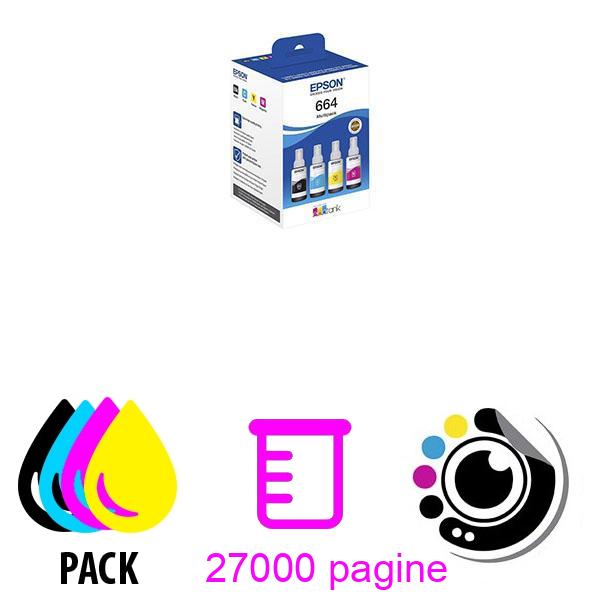 Cartuccia Originale Epson Multipack 664 Nero / Ciano / Magenta / Giallo (C13T664640)
