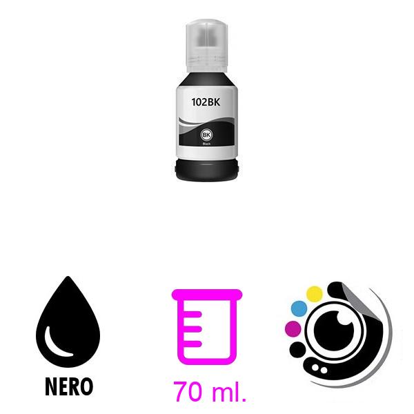Compatibile bottiglia Epson 102/103/104/107/T6641/T6731 Nero C13T03R140