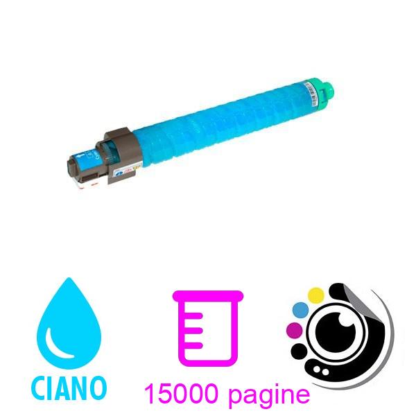 Toner compatibile Ricoh Aficio MP-C2500 / MP-C3000 Ciano 888643 MPC2500 / MPC3000