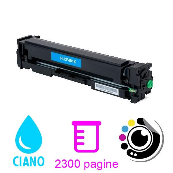 Toner compatibile HP CF401X / CF401A Ciano 201X / 201A