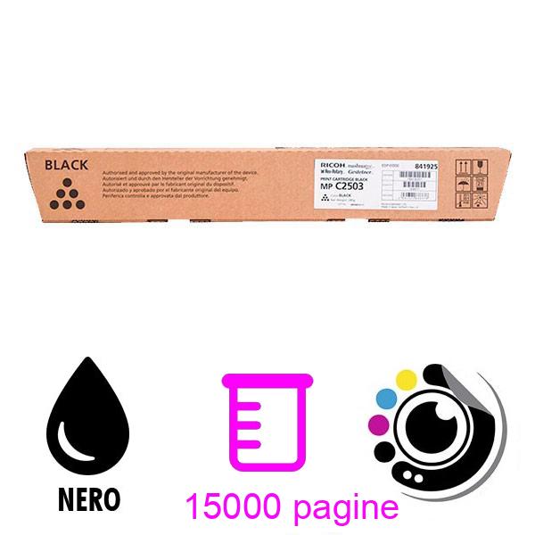 Toner Originale Ricoh Aficio MP-C2003 / MP-C2011 / MP-C2503 Nero 841925 MPC2503 / MPC2003 / MPC2011