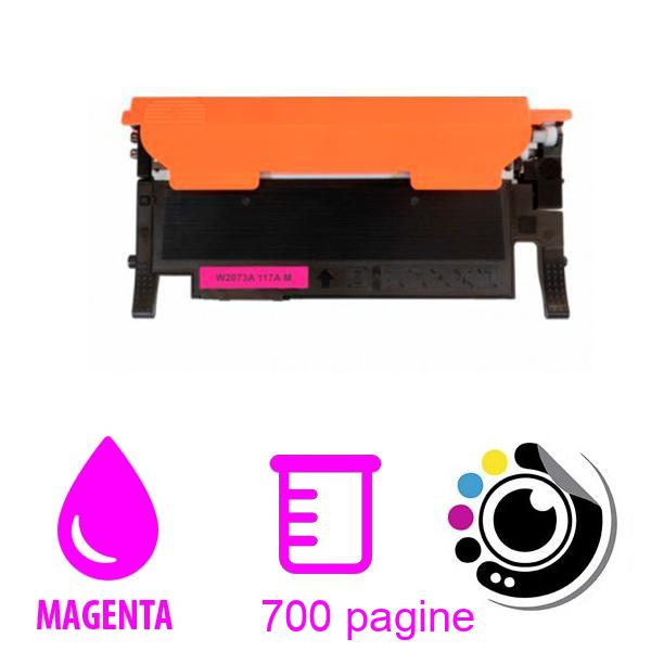 Toner compatibile HP W2073A / 117A Magenta con Chip