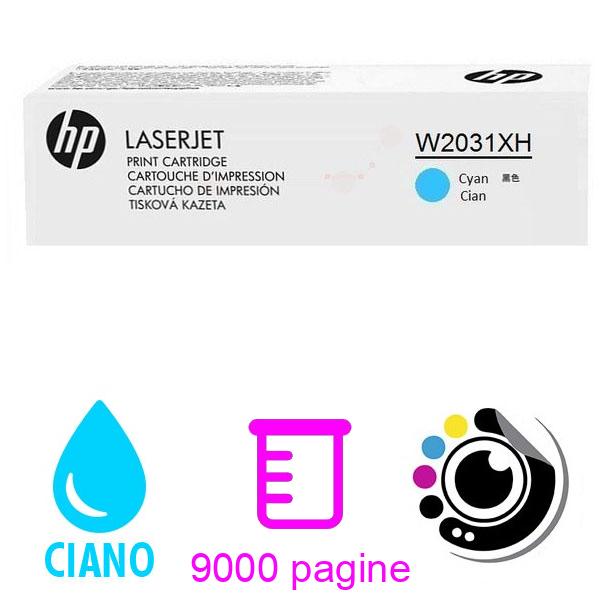 Toner Originale HP W2031XH Ciano