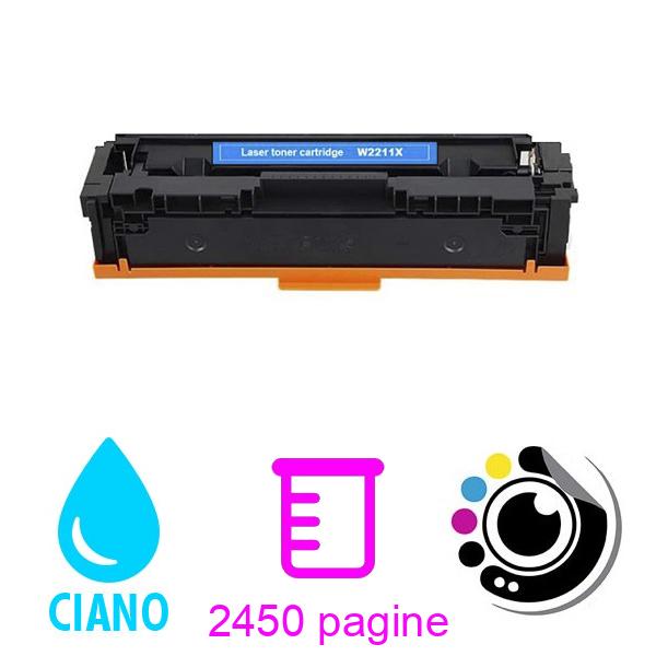 Toner compatibile HP W2211X Cyan 207X Con Chip