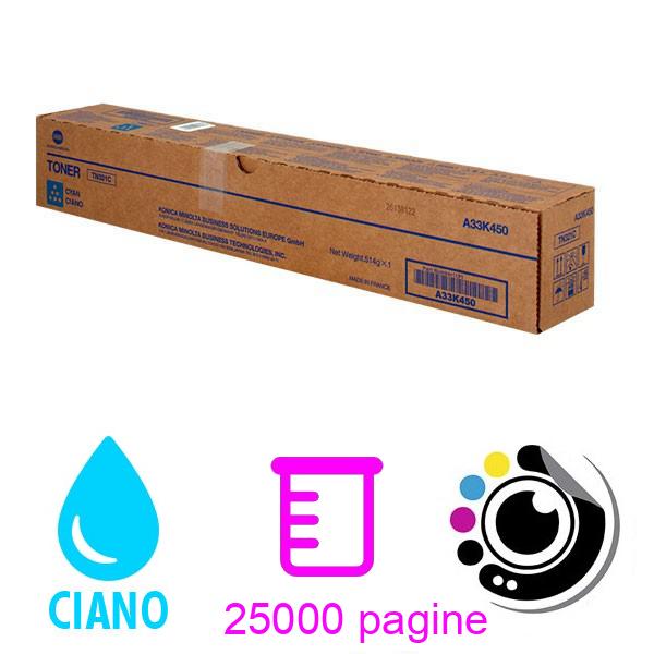 Toner Originale Konica TN321C / TN-321 Ciano A33K450
