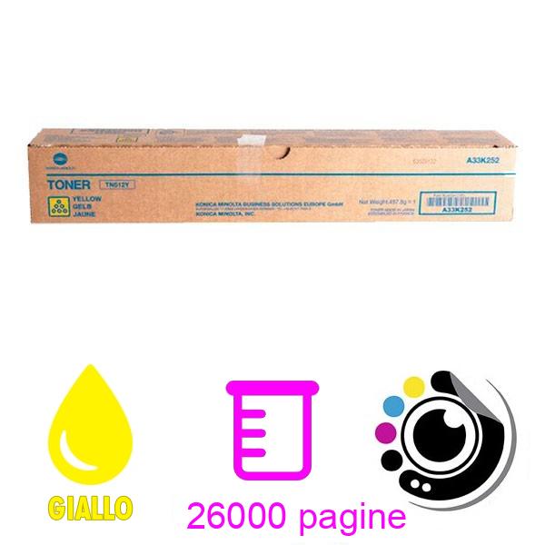 Toner Originale Konica Minolta Bizhub C454 / C554 Giallo A33K252 / TN-512Y / TN512