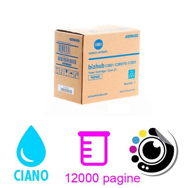 Toner Originale Konica Minolta TNP-49 Ciano A95W450