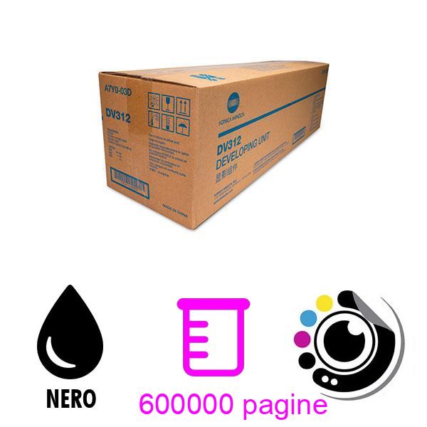 Unità Sviluppatrice Originale Konica Minolta Bizhub 227 / DV312 Nero A7Y003D