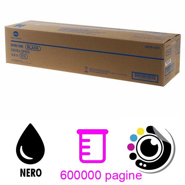 Sviluppatore Originale Konica Minolta DV619 Nero A9C803D