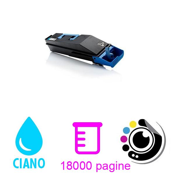 Toner compatibile Kyocera TK855 Ciano 1T02H7CEU0 TK-855