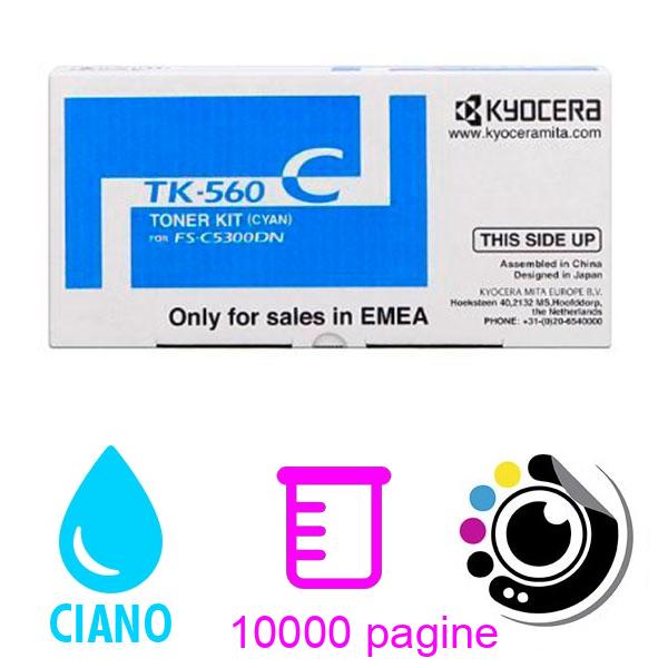 Toner Originale Kyocera TK-560 Ciano 1T02HNCEU0