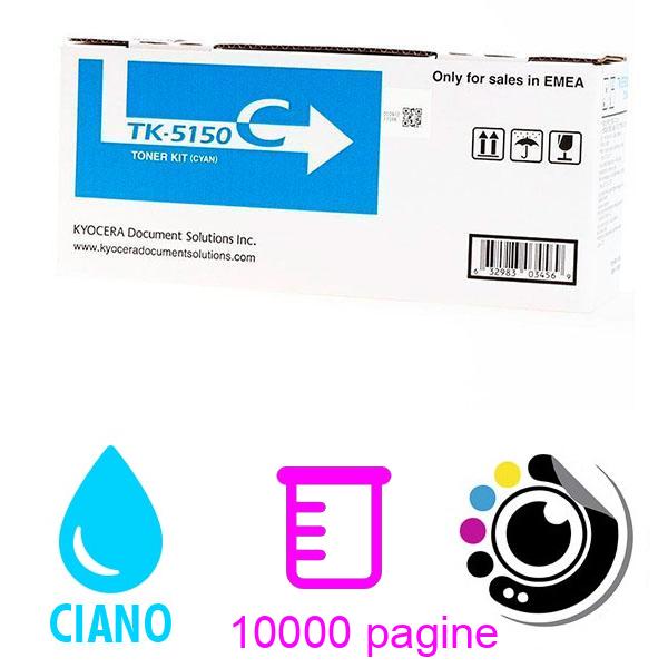 Toner Originale kyocera TK5150 Ecosys P6035/M6035/M6535 Ciano
