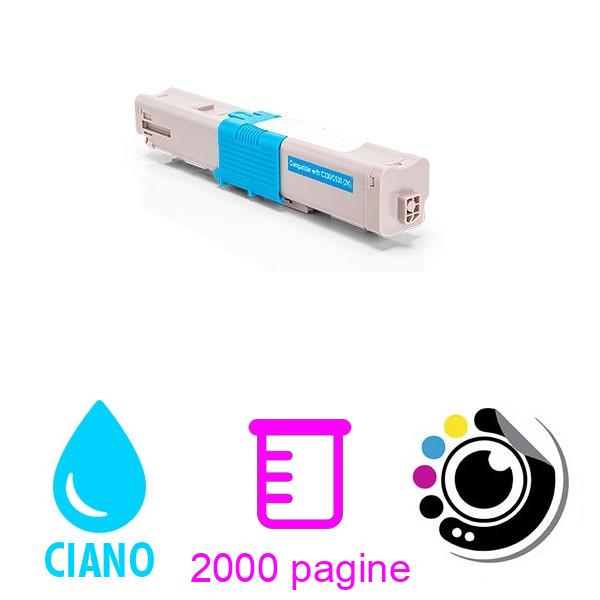 Toner Compatibile OKI C310 / C330 / C331 / C510 / C511 / C530 / C531 Ciano 44469706