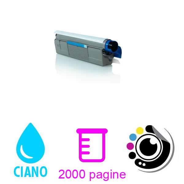 Toner compatibile OKI C5650 / C5750 Ciano 43872307