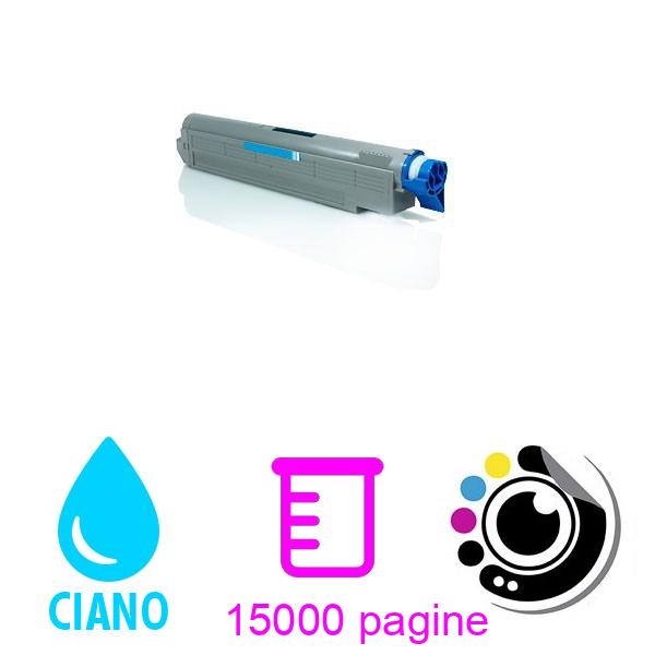 Toner compatibile OKI C9600 / C9650 / C9800 / C9850 Ciano 42918915