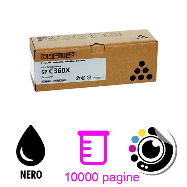 Toner Originale Ricoh SP-C360X Nero 408250