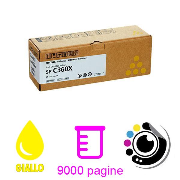 Toner Originale Ricoh SP-C360X Giallo 408253