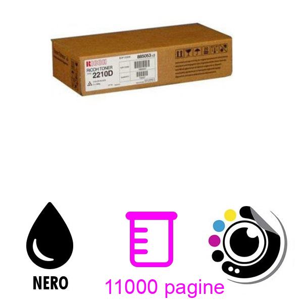 Originale Pacchetto 2 Toner Ricoh Type 2210D 885053 Nero