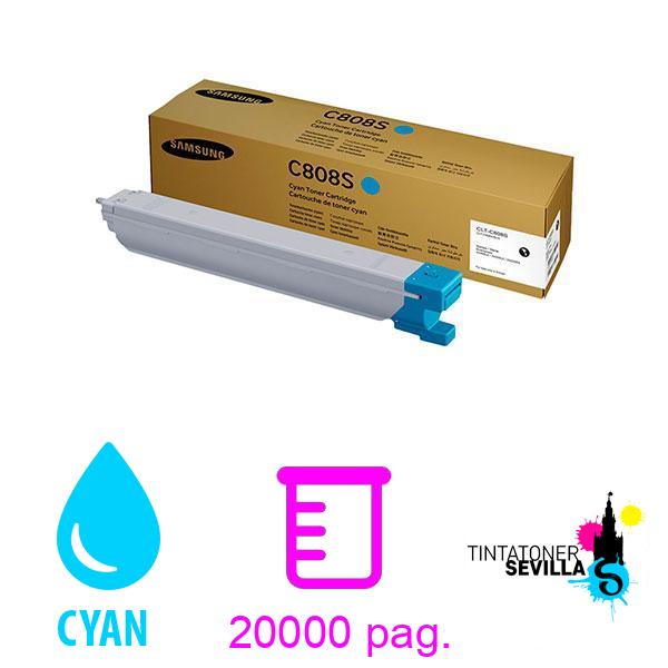 Toner Originale Samsung CLT-C808S Ciano SS560A