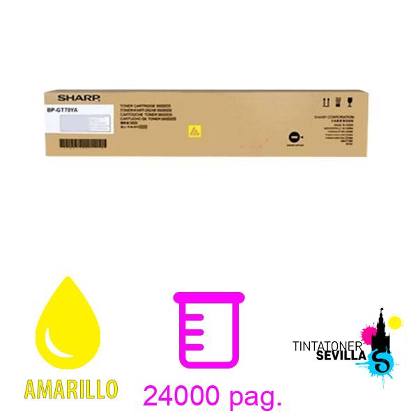 Toner Originale Sharp BP-GT70YA Giallo