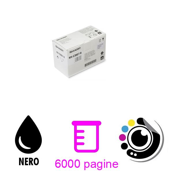 Toner Originale Sharp MX-C30GTB Nero