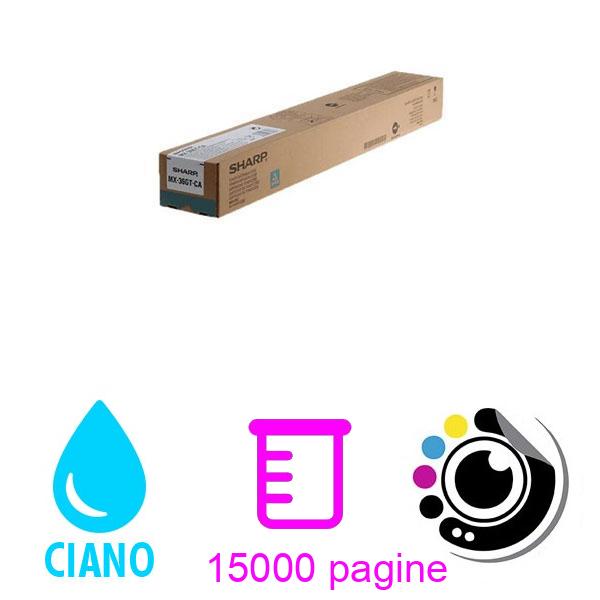 Original Toner Sharp MX36GT Ciano