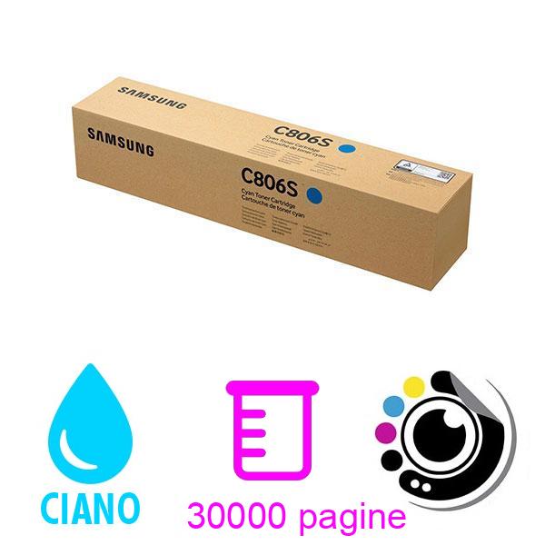 Toner Originale Samsung CLTC806S Ciano SS553A